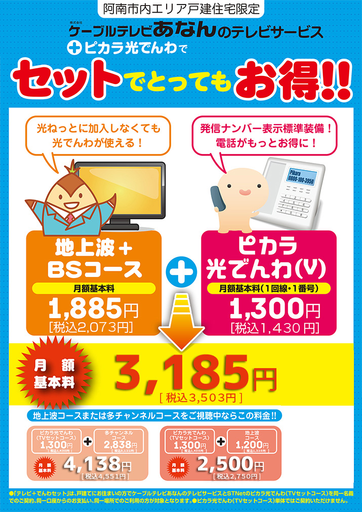 ピカラ光でんわテレビセットコース